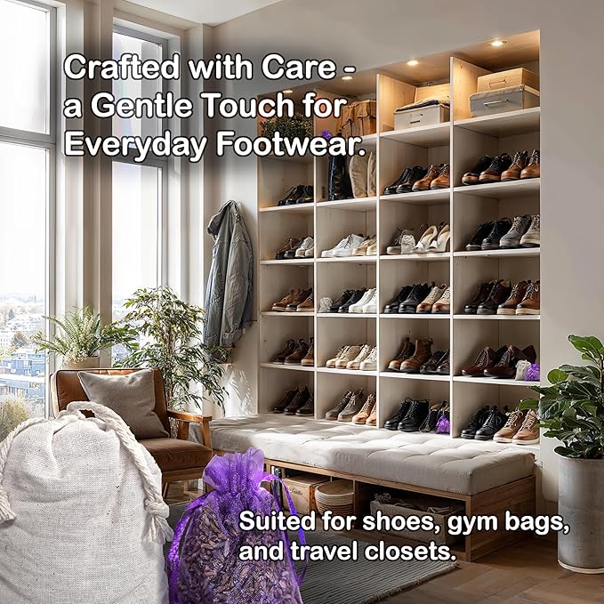 Vivenzia 20 Pack Cedar Sachets & Lavender Sachets for Drawers and Closets – Cedar Chips for Clothes Storage & Dried Lavender Sachets - Drawer Fresheners for Dresser. Closet Deodorizer.