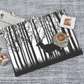 Deer Dish Drying Mat for Kitchen Counter Microfiber Super Absorbent Non-Slip Dish Drying Pad for Countertops Dishes Utensils Stylish Quick-Dry Machine Washable 18x24 Inch