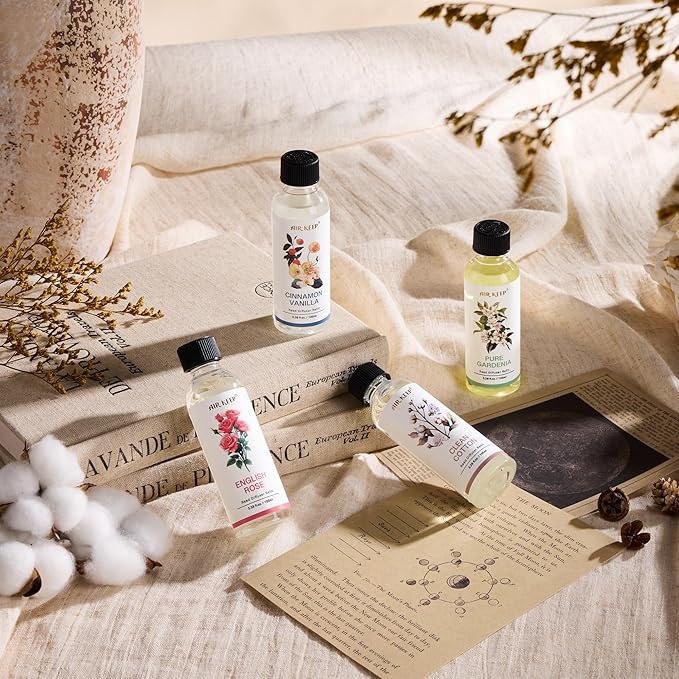 Airkeep Reed Diffuser Oil Refill/English Rose/3.38oz（100ml/1 Pack/Scented Oil Refill for Reed Diffuser Home Fragrance for Bedroom, Bathroom Office Home Decor