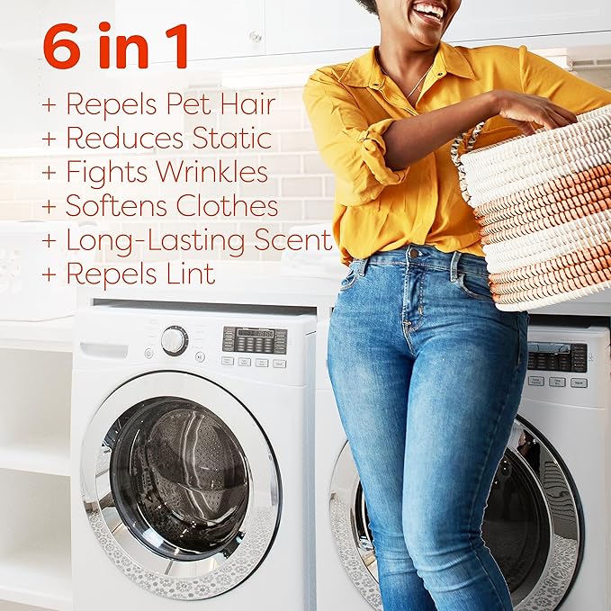 Bounce Pet Hair and Lint Guard Mega Dryer Sheets with 3X Pet Hair Fighters, Fresh Scent, 130 Count