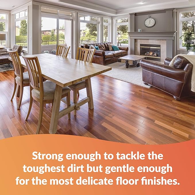 Sheiner's Hardwood Floor Cleaner, Laminate Floor Cleaner, Deep Cleansing Formula for Wood and Tile, pH Neutral and Non-Toxic, Compatible with Sprayer Bottles for Cleaning, 1 Gallon