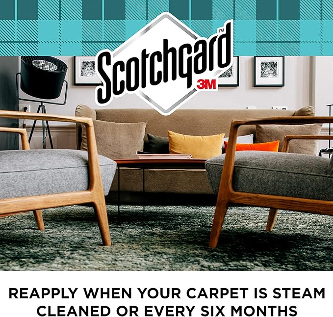 Scotchgard Rug & Carpet Cleaner, Fabric Cleaner Blocks Stains, Cleaning Sprays Make Cleanup Easier, Two 16.5 oz Cans