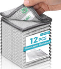 UAFAP 12 PCS Non Scratch Wire Dishcloth, Cleans Fast Without Scratching, Stands Up to Stuck-on Grime, Multi-Surface Safe, Wire Dishwashing Rag Cleaning Power for Everyday Jobs 7.87“ x 7.87”