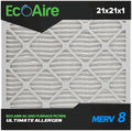 21 x 21 x 1 MERV 8 Pleated Air Filter, Box of 6