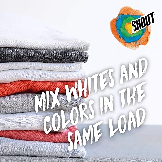 Shout Color Catcher Sheets for Laundry, Allow Mixed Washes, Prevent Color Runs and Maintain Original Clothing, 24 Count - Pack of 1