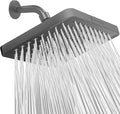 SparkPod Shower Head - High Pressure Rain - Premium Quality Luxury Design - 1-Min Install - Easy Clean Adjustable Replacement for Your Bathroom Shower Heads (Charcoal Grey, 8 Inch Square)