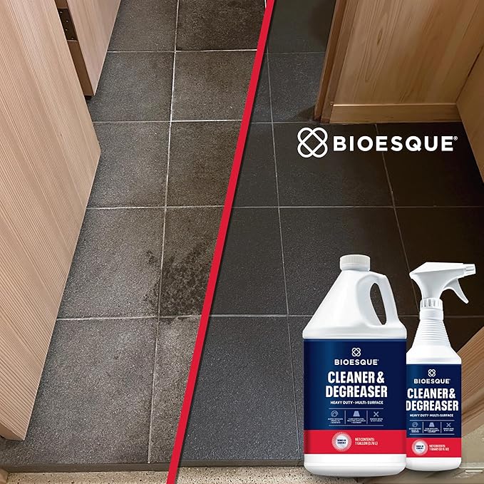 Bioesque Heavy Duty Multi-Surface Cleaner & Degreaser Concentrated Professional Formula, 55 Gallon (Pack of 1)