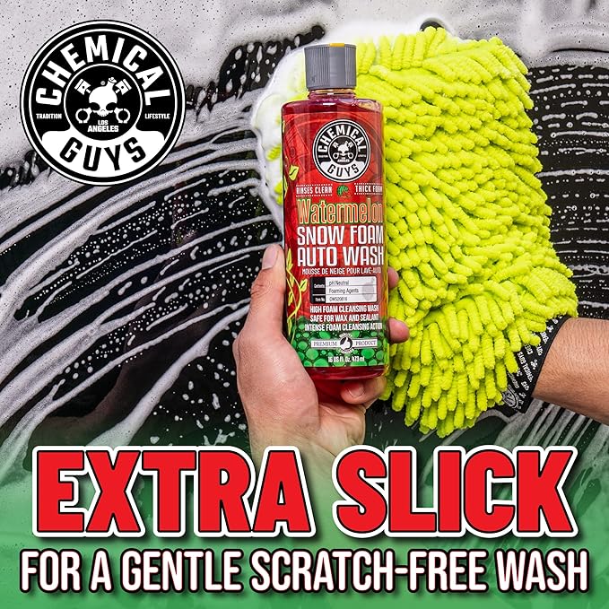 Chemical Guys CWS20864 Watermelon Snow Foam Car Wash Soap (Works with Foam Cannons or Bucket Washes) For Cars, Trucks, Motorcycles, RVs & More, 64 fl oz (Half Gallon) Watermelon Scent