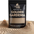 Pearled Candle Sand 10.5 oz (300g) – Golden Gardenia Scented Candle, Sage Beige Color, Relaxing Aromatherapy, Home Decor, Stress Relief, Long-Lasting Burn
