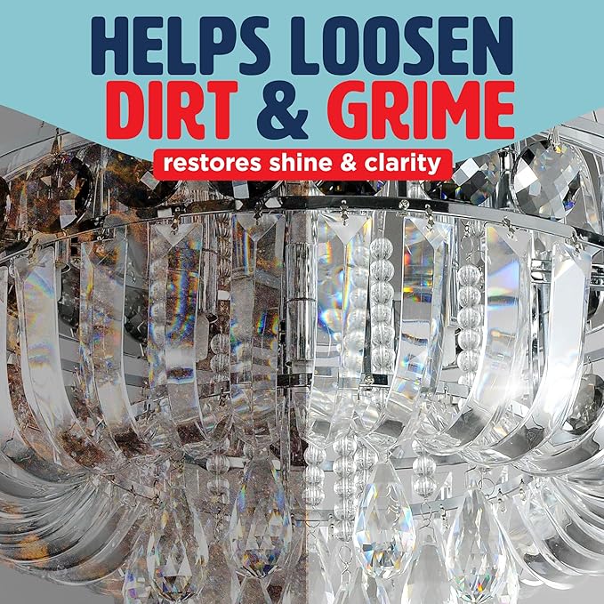 Durabasics 32oz Chandelier Cleaner Spray – Chandelier Cleaner Drip Dry No Wipe for Light Buildups – Streak-Free Glass Cleaner – Helps Loosen Dirt & Grime – Multi-Surface Use – Made in USA