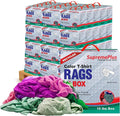 Recycled Color Knit Cleaning Rags (600 lbs. Pallet 60x10 lbs. Compressed Box) – Shop Cloths Bulk for Workshops, Mechanics, Painters, and Home Use, Multipurpose Cotton T-Shirt Rags