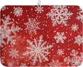 Christmas Dish Drying Mat for Kitchen Counter 18x24 Inch Red Snowflake Xmas Drying Pad Winter Holiday Dish Draining Mat Absorbent Microfiber Dish Drainer Rack Mat for Coffee Bar Kitchen