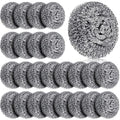Honeydak 150 Pack Stainless Steel Scourers Steel Wool Scrubbers Bulk Separately Packaged 3 Inch, 25 Gram Metal Scourers Sponges Wire Scouring Pad for Stove Pot Pan Oven Kitchen Restaurant(Classic)
