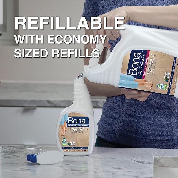Bona Hardwood Floor Cleaner Spray - 32 fl oz - Residue-Free Floor Cleaning Solution for Wood Floors