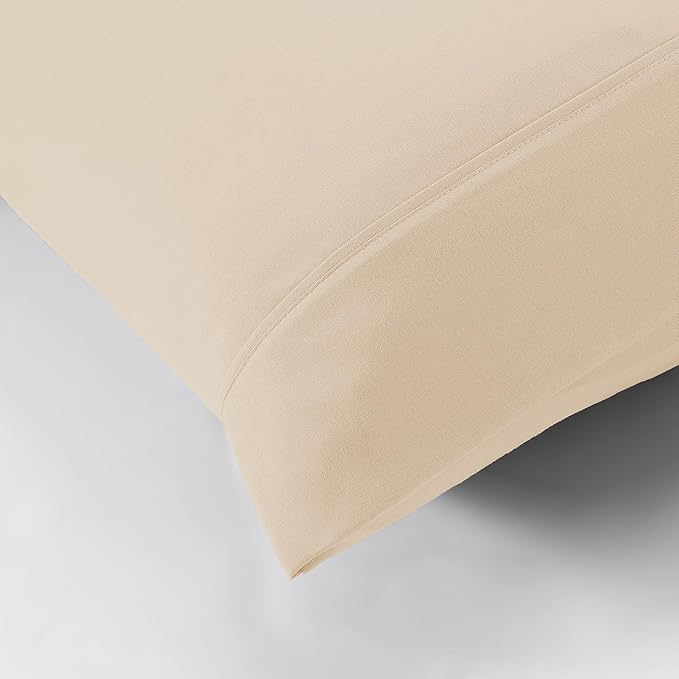Modern Threads Soft Microfiber Solid Sheets - Luxurious Microfiber Bed Sheets - Includes Flat Sheet, Fitted Sheet with Deep Pockets, & Pillowcases Egg Shell California King