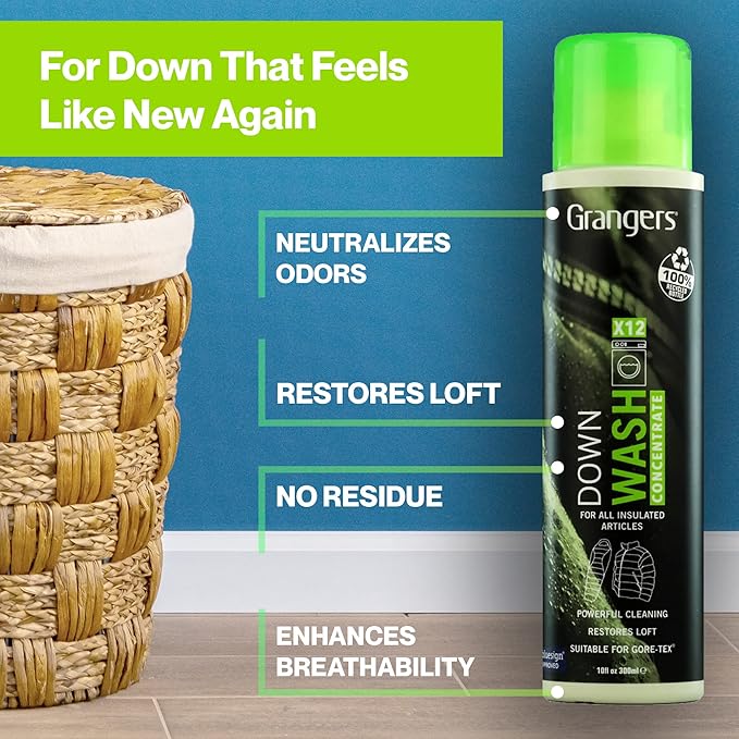 Grangers Down Wash Kit | Down Wash 10 oz Concentrate and 3 Reusable Dry Balls To Restore Down Loft