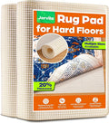 Jorvila Non-Slip Rug Pad Gripper 2x3 Feet, Anti Skid Mat for Under Area Rugs, Keeps Rugs in Position and Safe, Thick Cushioned Carpet Pad for Hardwood Floors Protection