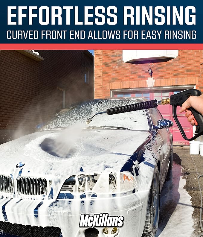 McKillans® Car Pressure Washer Extension Wand - Power Washer Wand Extension for Car Wash - Short Pressure Washer Wand Replacement - Pressure Washer Accessories & Attachments - 1/4” Quick Connect Plug