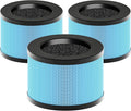 MK01 & MK06 True HEPA Filter Replacement Compatible with Aroeve MK01, MK06, ToLife TZ-K1 and Kloudi DH-JH01 Air Purifier, Standard Version, Blue, 3 Pack
