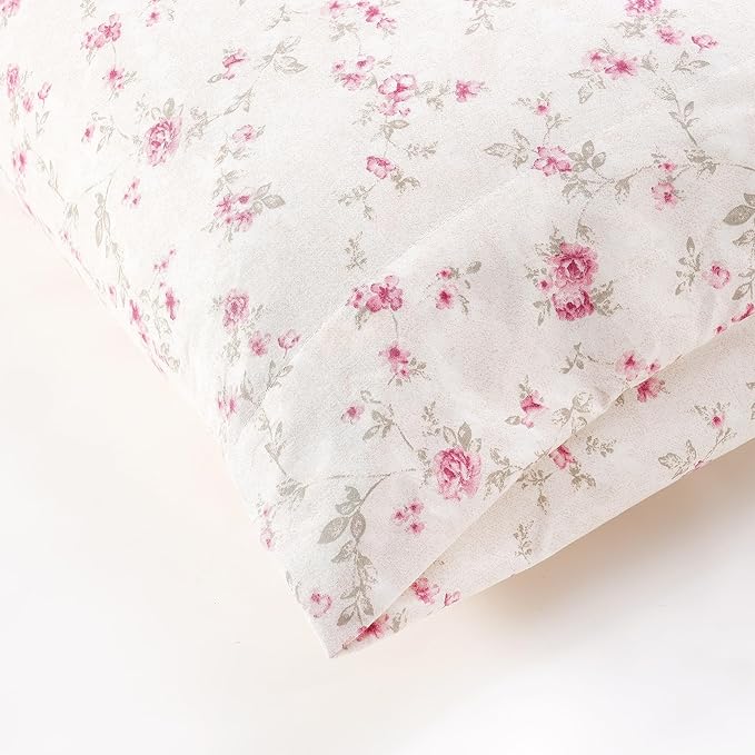 Modern Threads Printed 4-Piece Extra Soft Bedding Sheets & Pillowcase Set, Deep Pocket up to 16 inch Mattress Kashmir Rose King