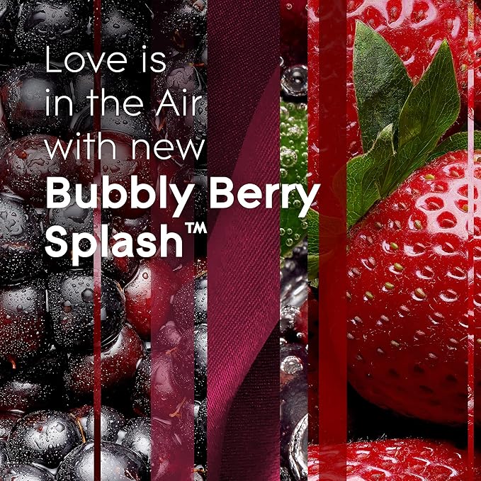 Glade Bubbly Berry Splash 3-Wick Candle, Infused with Essential Oils, Air Freshener - 3 Count, 6.8 Oz Each