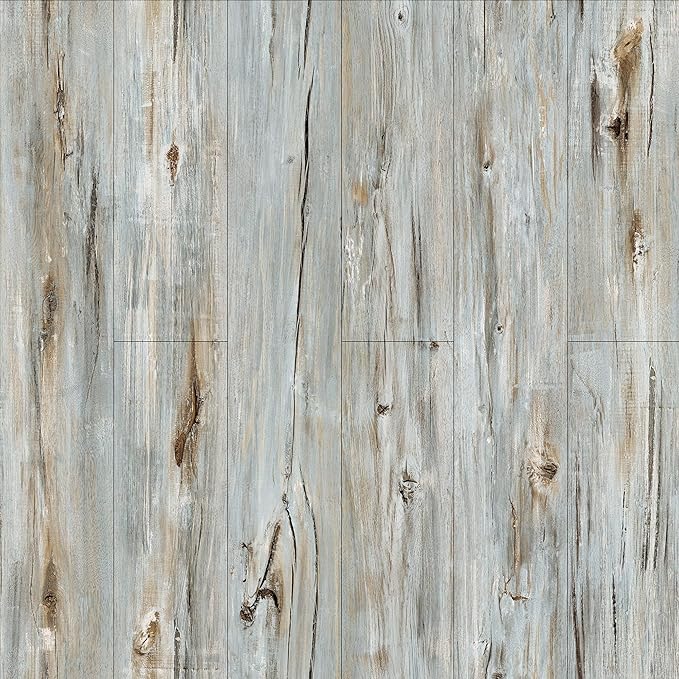 Lareko 108 Sq.Ft,Wood Peel and Stick Floor Tiles,72 Pack Grey Vinyl Flooring (No Adhesive Residue) 36"×6" Waterproof and Non-Slip Laminate Flooring for Renters Bathroom, Living Room(Dustgray）