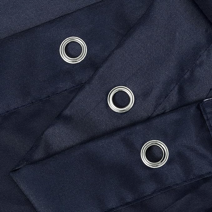 Fabric Shower Curtain or Liner 36 x 72 Inches Bath Stall Size with 2 Bottom Magnets, Hotel Quality, Washable, Water Repellent, Navy