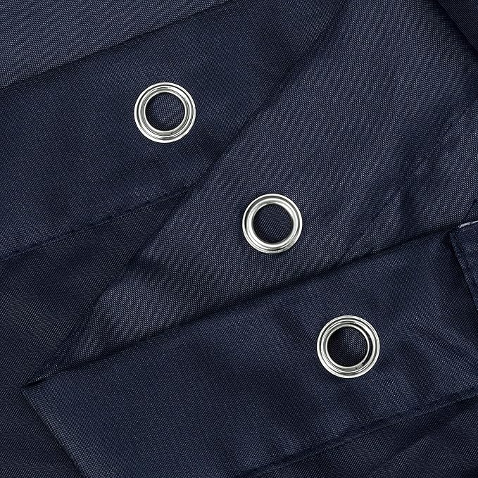 N&Y HOME Fabric Shower Curtain Liner with Weighted Magnets - Navy Blue Shower Curtain for Bathroom with Hotel Quality, Machine Washable, Water Repellent - Navy, 72x72