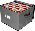 ProPik Holiday Ornament Storage Box Organizer Chest, With 3 Trays Holds Up to 75 Ornaments Balls, With Dividers To Organize (Grey)