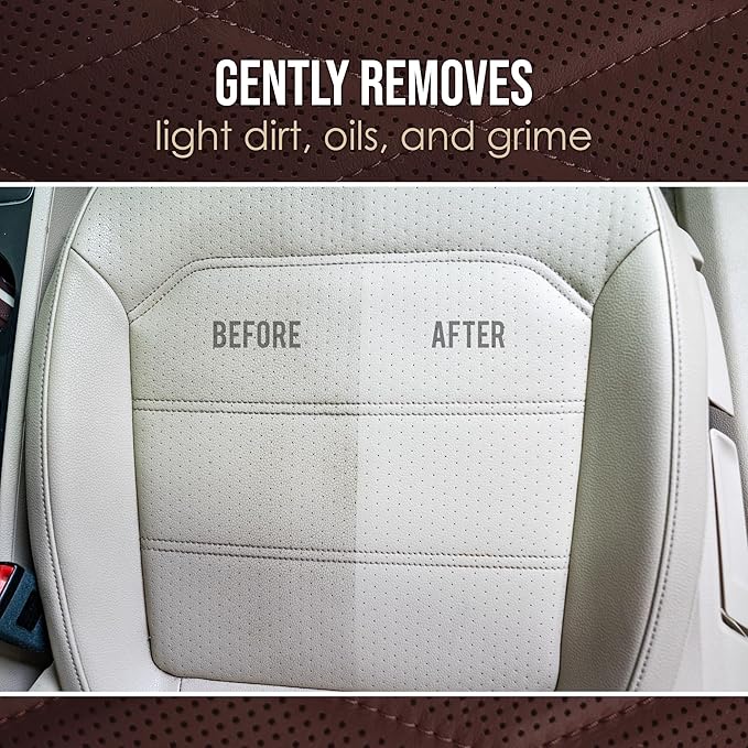 Chemical Guys VentRight Perforated Leather Cleaner and Conditioner Deep Cleaning Leather Cleaner for Ventilated Seats with Added Protection Removes Dirt, Oils, Residue and Grime 16 oz