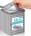 UAFAP 12 Pcs New Upgrade 3-Layer Non Scratch Wire Dishcloth,Cleans Fast Without Scratching, Stands Up to Stuck-on Grime, Multi-Surface Safe, Cleaning Power for Everyday Jobs 7.87“ x 7.87”