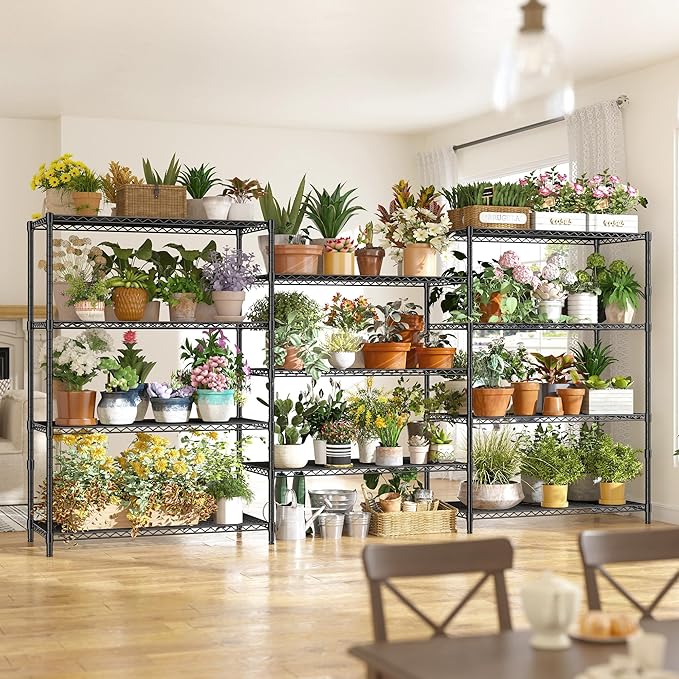 DurayLoly Storage Shelves Metal Shelving Unit 6Tier Wire Shelving Rack 1200LBS Heavy Duty, Adjustable Pantry Shelves, Metal Shelf for Kitchen,Garage Shelving,Closet Shelves,75" Hx 36" Wx 18" D