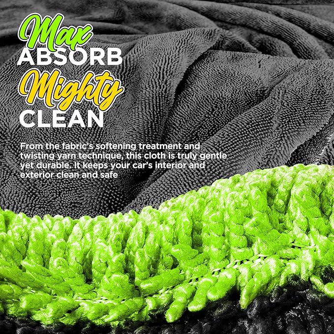 VIGORSHINE 6-Pack Microfiber Towels for Cars (16"×12") Ultra Absorbent and Scratch-Free Car Detailing Cleaning Cloth, Trucks, Home Cleaning, Pet Drying, Boats, and Motorcycles, Gift Packed