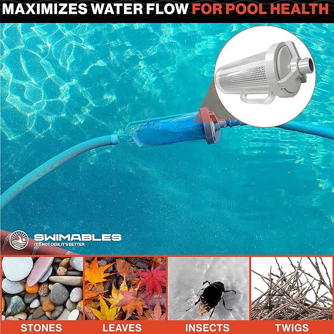 Swimables Heavy Duty Inline Pool Leaf Canister with Large Basket - Compatible with Hayward W530 Leaf Catcher - Durable Leaf Catcher for Pool Vacuum Systems - Ideal for Inground Swimming Pools