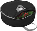 Primode Heavy Duty Christmas Wreath Storage Bag 48" - Handles Made Of Durable 600D Oxford Polyester Material Storage Bag Extra Large 48” Holiday Wreaths Container (Black)