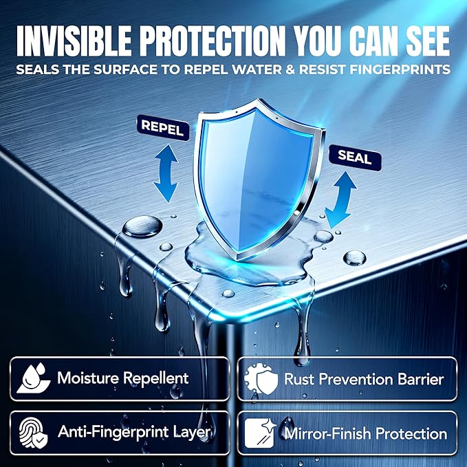 Sheila Shine 2 x 10oz Stainless Steel Cleaner and Polish - Removes Grease, Fingerprint & Watermark - Kitchen Appliances, Refrigerators, Sinks, Ovens & Grills - Stainless Steel Appliance Cleaner Spray