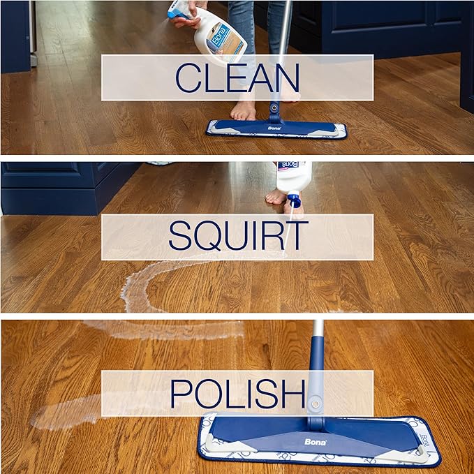 Bona Hardwood Floor Polish - 32 fl oz - High Gloss Shine - Polish for Wood Floors - Protects and Renews Dull Flooring - Covers 500 sq ft