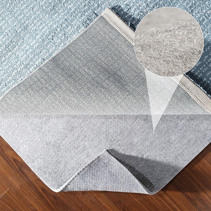 Resare Non Slip Rug Pad Gripper Extra Thick Dual Surface Felt Under Rug for Area Rugs and Hardwood Floors,Super Cushioned Non Skid Carpet Padding - 2.6x8 Feet 1/4" Double-Sided Non Slip