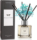 WEALD TRIBE Reed Diffuser Set for Bathroom Air Fresheners with Real Flower, Oil Diffuser Stick | Ocean Mist & Sea Salt Scent 5.1 fl oz Home Fragrance with Sticks Defusers | House Office Shelf Decor