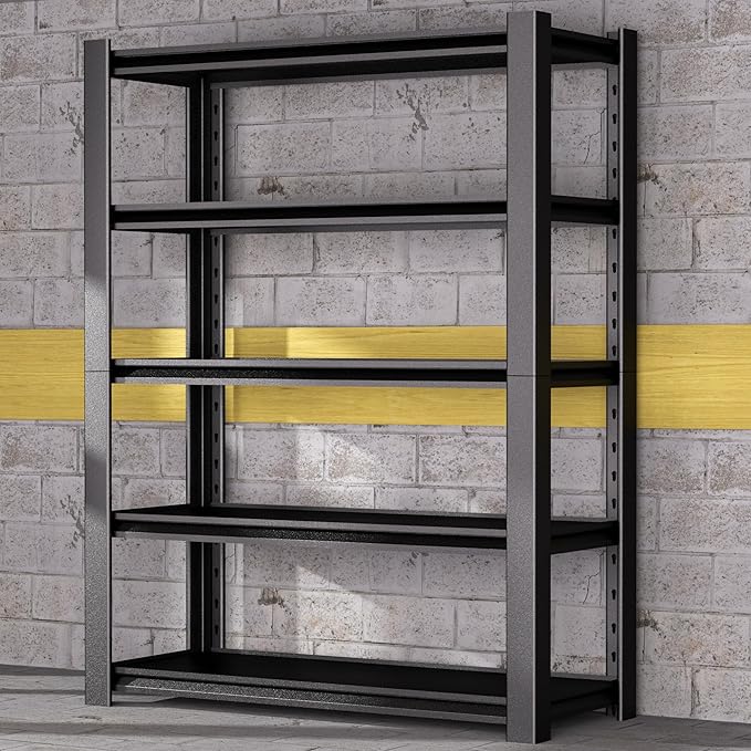 Nexvrtau 5-Tier Heavy Duty Garage Shelving Unit, 3000 LBS Capacity Metal Storage Rack 72" H x 48" W x 20" D, Adjustable Steel Shelves for Garage, Warehouse, Basement, Pantry, Workshop.1 Pack