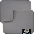 GORILLA GRIP Ultra Water Absorbent Microfiber Dish Drying Mat 2 Pack, Quick Dry Thick Mesh, Slip Resistant Pad for Sink Dishes or Under Rack, Kitchen Counter Accessories, Machine Wash, 18x16, Gray