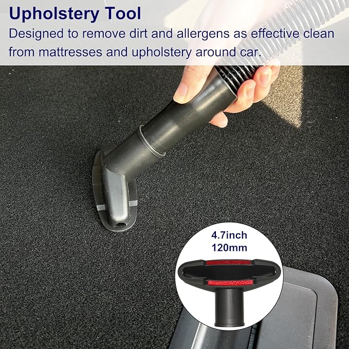 1 1/4" Car Details Kit with 1 3/8" Vac Hose Adapter, 1-1/4 Inch Universal Home Car Attachments Cleaning Tools and 1-3/8 Inch Adaptor as Shop Vac Miele Eureka Vacuum Cleaner Accessories