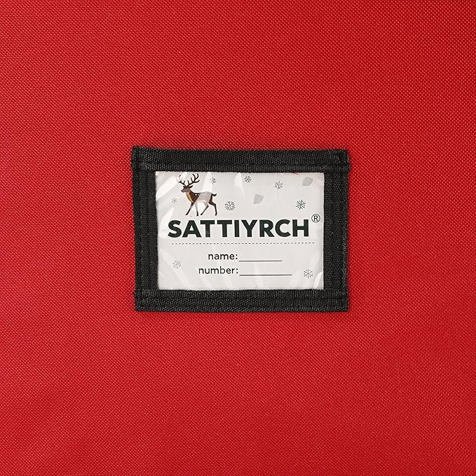 Sattiyrch Christmas Ornament Storage Box,4 Trays with Customizable Dividers,Canvas,Dust-Proof, Holds Up to 64 x 2.36 Ornaments, for Garage/Attic/Basement Storage