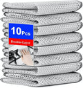 UFOGIFF Multipurpose Wire Dishwashing Rag,Non Scratch Wire Dishcloth, Reusable Steel Wool Scrubber,Non-Scratch&Quick-Drying&Odor-Resistant Multi-Purpose for Kitchen,Bathroom Cleaning (10)