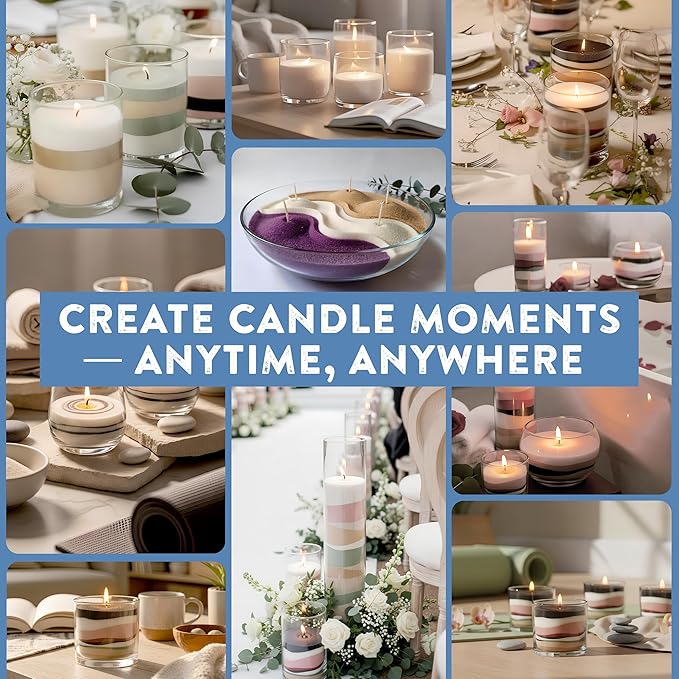 Pearled Candle Sand 10.5 oz (300g) – Midnight Ocean Scented Candle, Dark Blue Color, Relaxing Aromatherapy, Home Decor, Stress Relief, Long-Lasting Burn