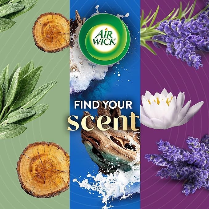 Air Wick Plug in Scented Oil Refill, 5ct, Lavender & Waterlily, Air Freshener, Essential Oils