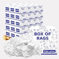 Premium White Knit (600 lbs. Pallet - 60x10 lbs. Box of Rags) Cotton T-Shirt Cloth Wiping Rags - Shop Cleaning Tshirt Cloths, Staining & Finishing Rag for Auto, Grease, Paint & Wood