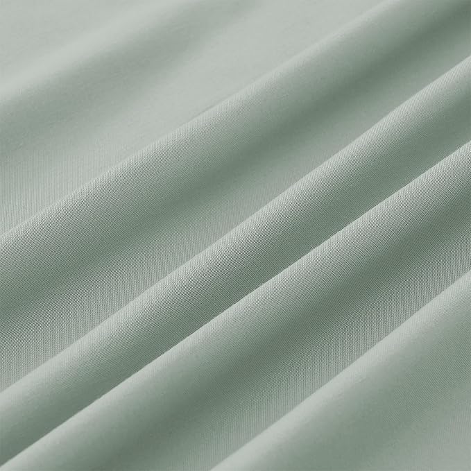 Modern Threads Soft Microfiber Solid Sheets - Luxurious Microfiber Bed Sheets - Includes Flat Sheet, Fitted Sheet with Deep Pockets, & Pillowcases Seafoam King