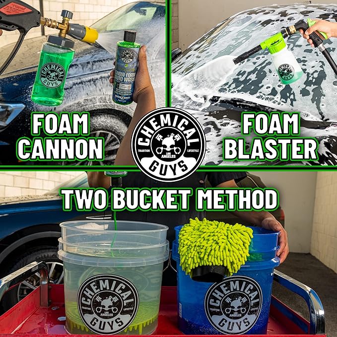 Chemical Guys Car Wash Soap for Foam Cannon or Bucket, Honeydew Snow Foam Car Wash Soap for Trucks, Motorcycles, RVs & More, Super Suds, Honeydew Scent - 64 oz (Half Gallon)