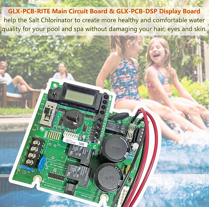 2026 New Upgraded GLX-PCB-RITE Main Circuit Board & GLX-PCB-DSP Display Board，Compatible with Hayward Goldline Aqua Rite Salt Chlorine Generators，Replacement for Hayward aquarite Circuit Board